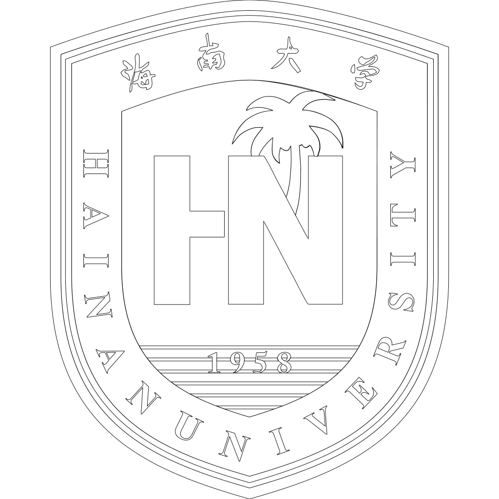 海南大学校徽轮廓图