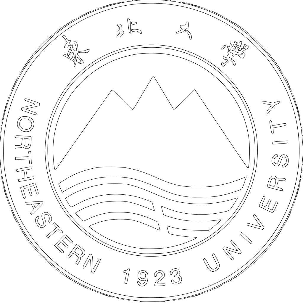 东北大学校徽轮廓图