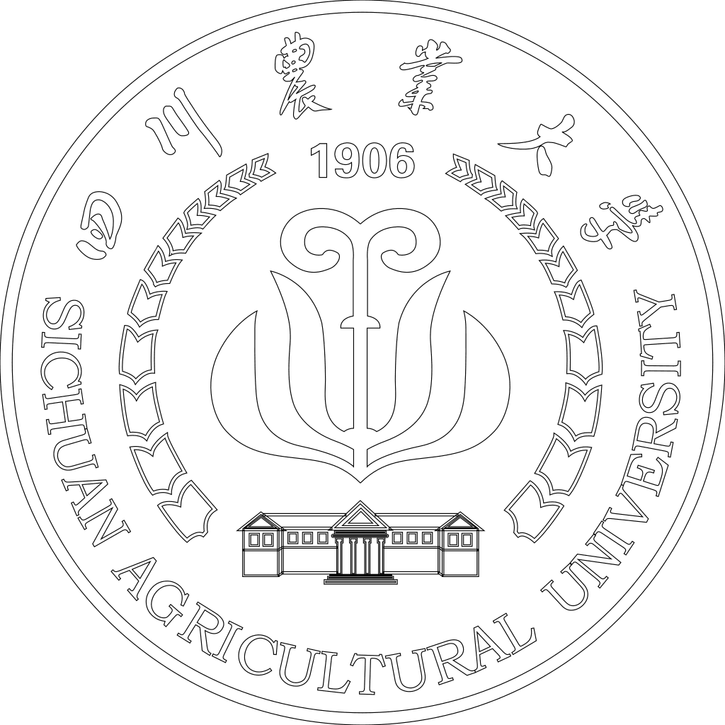 四川农业大学校徽轮廓图