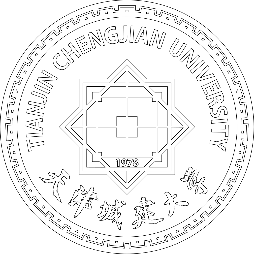 天津城建大学校徽轮廓图